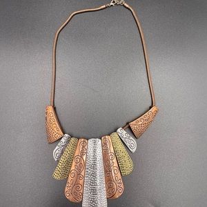 Woman’s Boutique Brass,copper,silver Plated Necklace